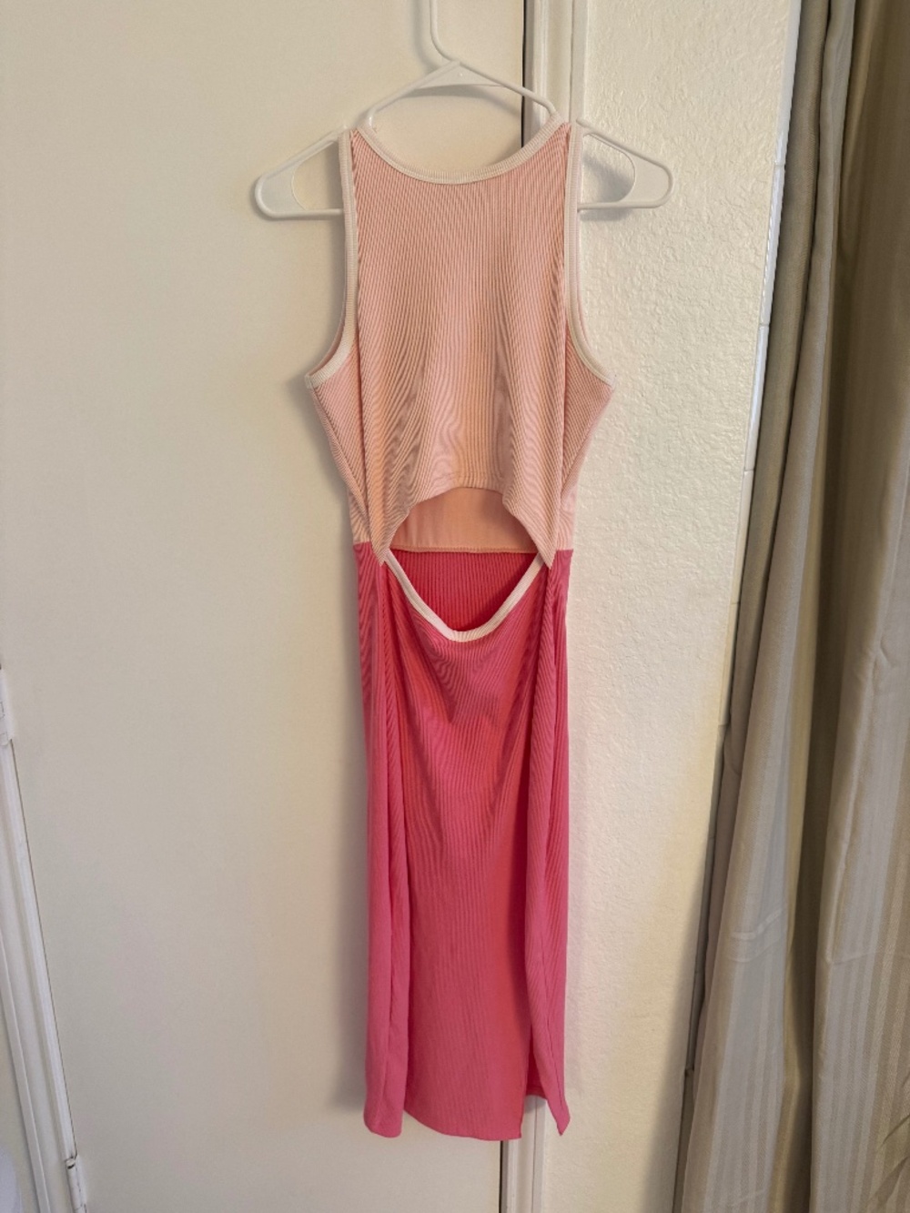Pink body con dress